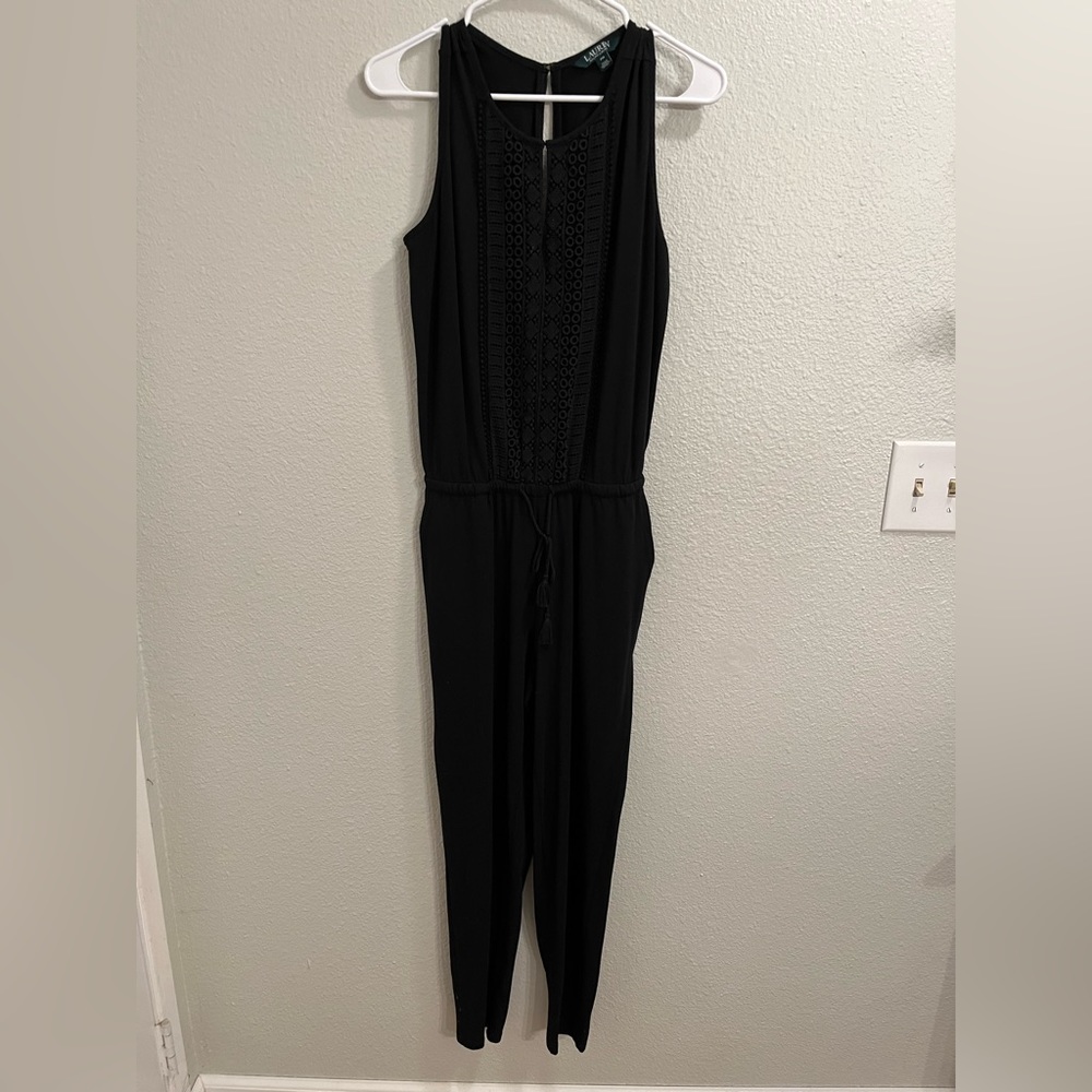 Lauren by Ralph Lauren Women’s Sleeveless Jumpsuit Drawstring